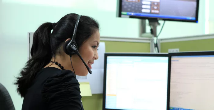 female worker in BPO