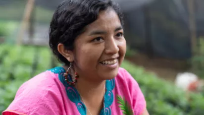 Portrait of a Mexican coffee worker