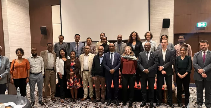 Group photo of ILO stakeholders in Ethiopia after discussing on minimum wage